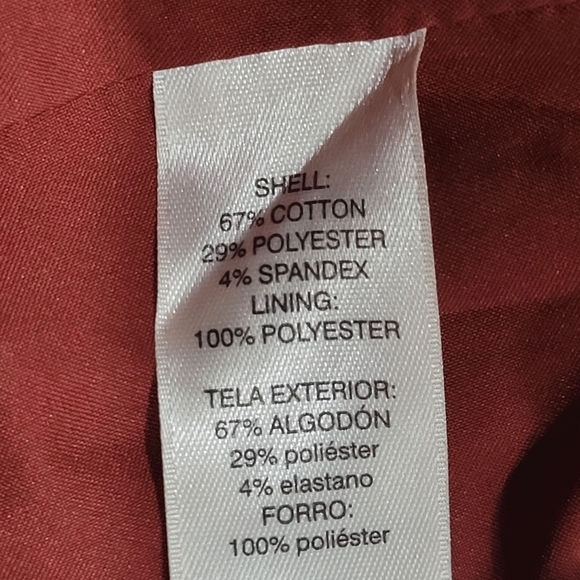 WHBM Red Side Slit Work Career Skirt Wardrobe Staple Belt with Liner - Picture 6 of 8